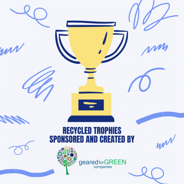 Recycled Trophies Sponsored and Created by Geared for Green