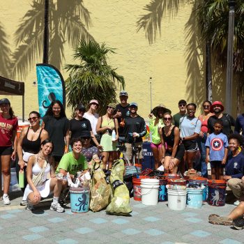 Group photo at a Miami Community ResilientSea Project cleanup at Domino Park in Little Havana, Miami, FL