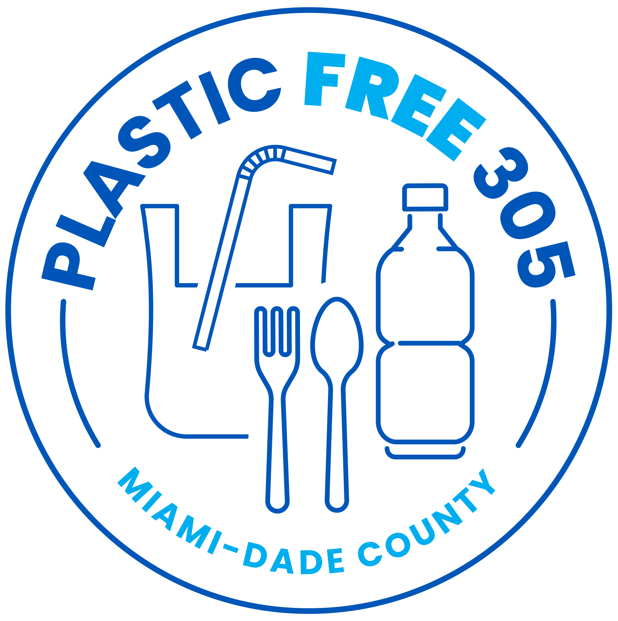 Zero Waste Miami Member Plastic Free 305 Logo